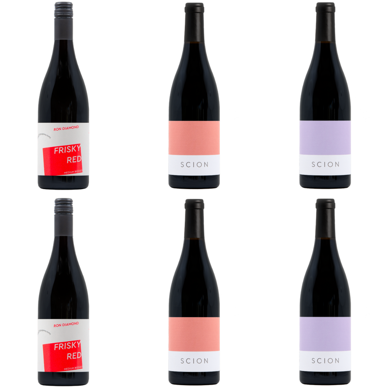 Six bottles of Scion red wine