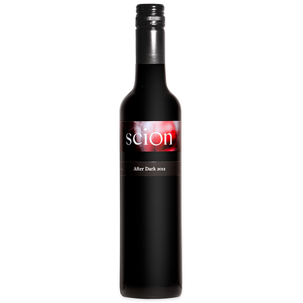 Bottle of fortified wine labelled Scion After Dark